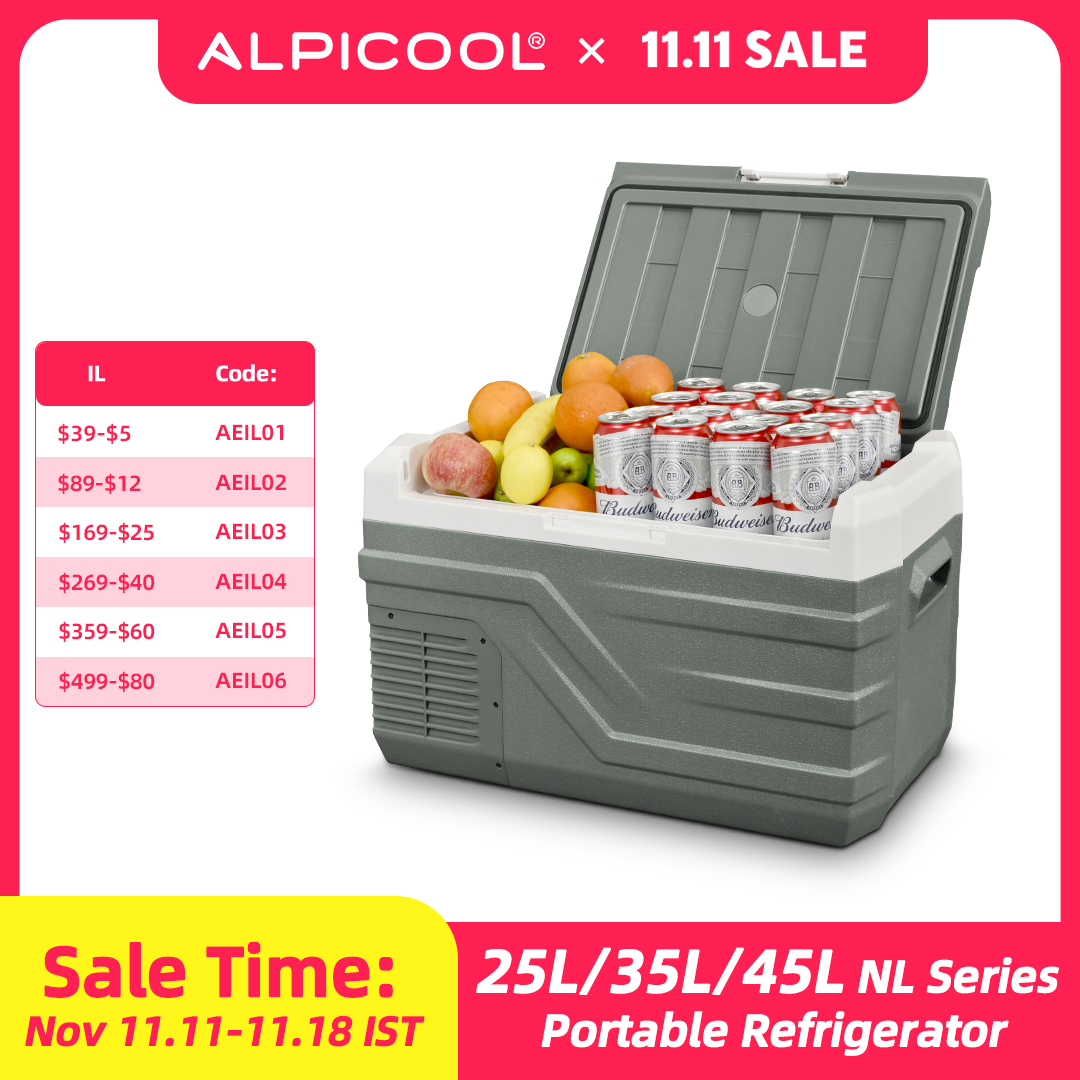 מקרר נייד לרכב Alpicool NL בנפח 25L / 35L / 45L