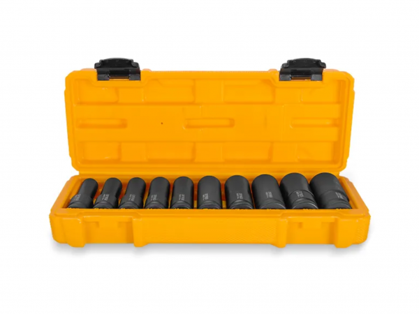 סט 10 בוקסות שחורות לאימפקט הינע 1/2" דגם DINGQI 14005