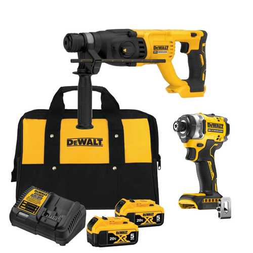 סט קבלנים מקצועי דיוולט עם פטישון DCH133 + אימפקט DeWALT DCF860