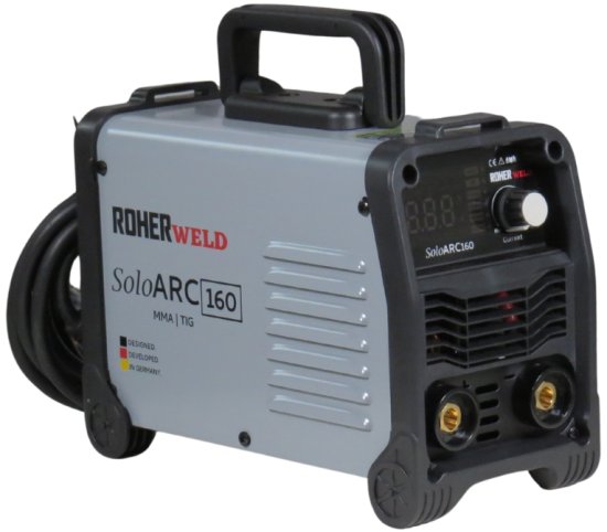 רתכת אלקטרודה סינרגטית חד פאזית 140 אמפר Roher SOLOARC 160 + מארז אלקטרודות (10 יחידות) מתנה