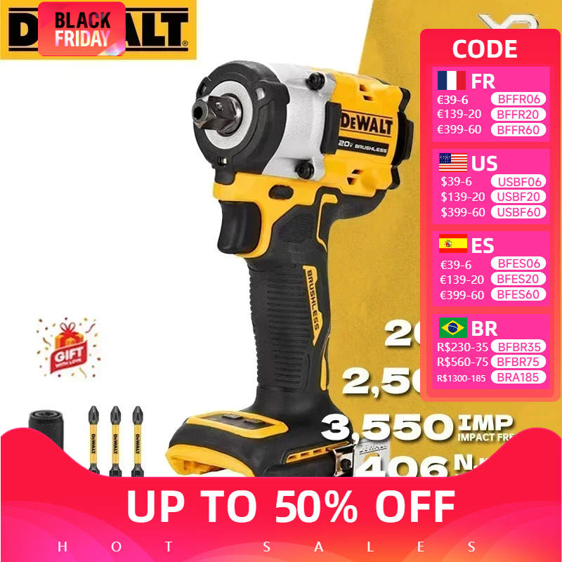 מפתח רטיטה דיוולט נייד DEWALT 20V dcf922b