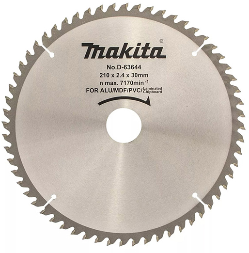 להב למסור עגול / גרונג 210 מ"מ 60 שן רב תכליתי Makita D-63644
