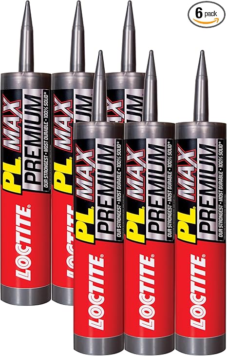 מארז 6 שפופרות דבק היי טאק לכל סוגי הבנייה Loctite PL Premium Max
