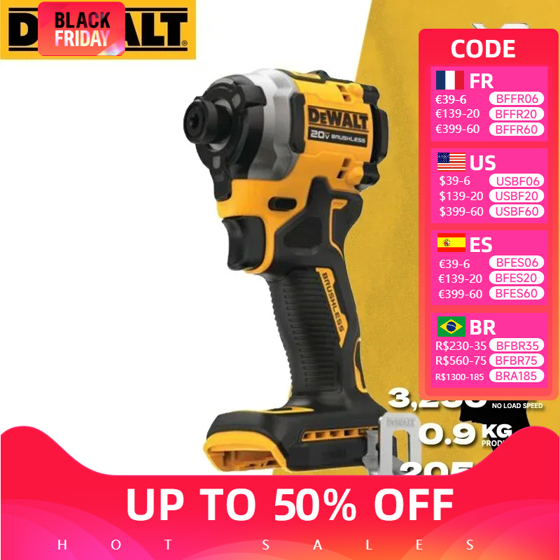 מברגת אימפקט קומפקטית דיוולט DEWALT ATOMIC 20V DCF850B