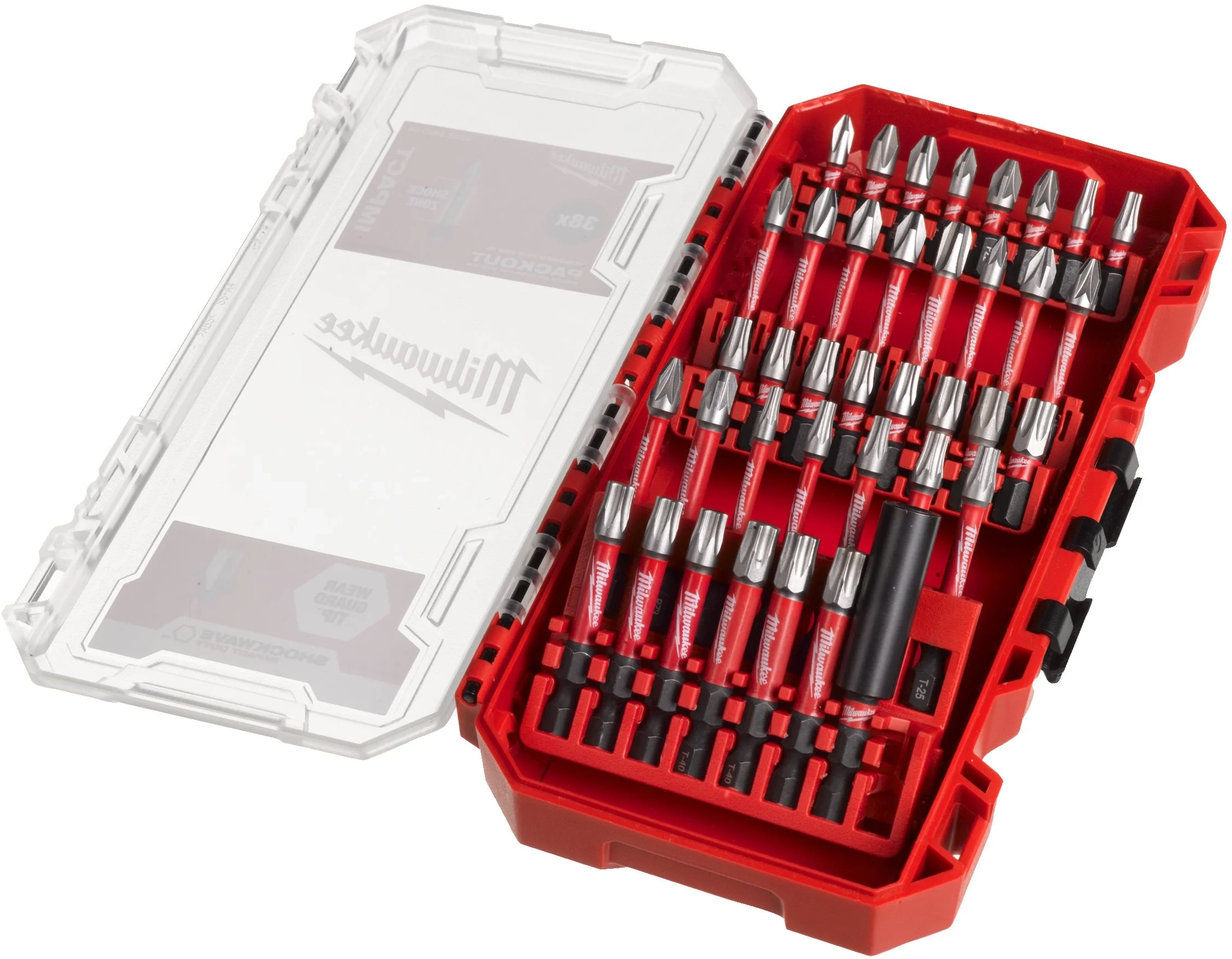 סט ביטים 38 חלקים במארז Milwaukee Shockwave Impact Duty Packout
