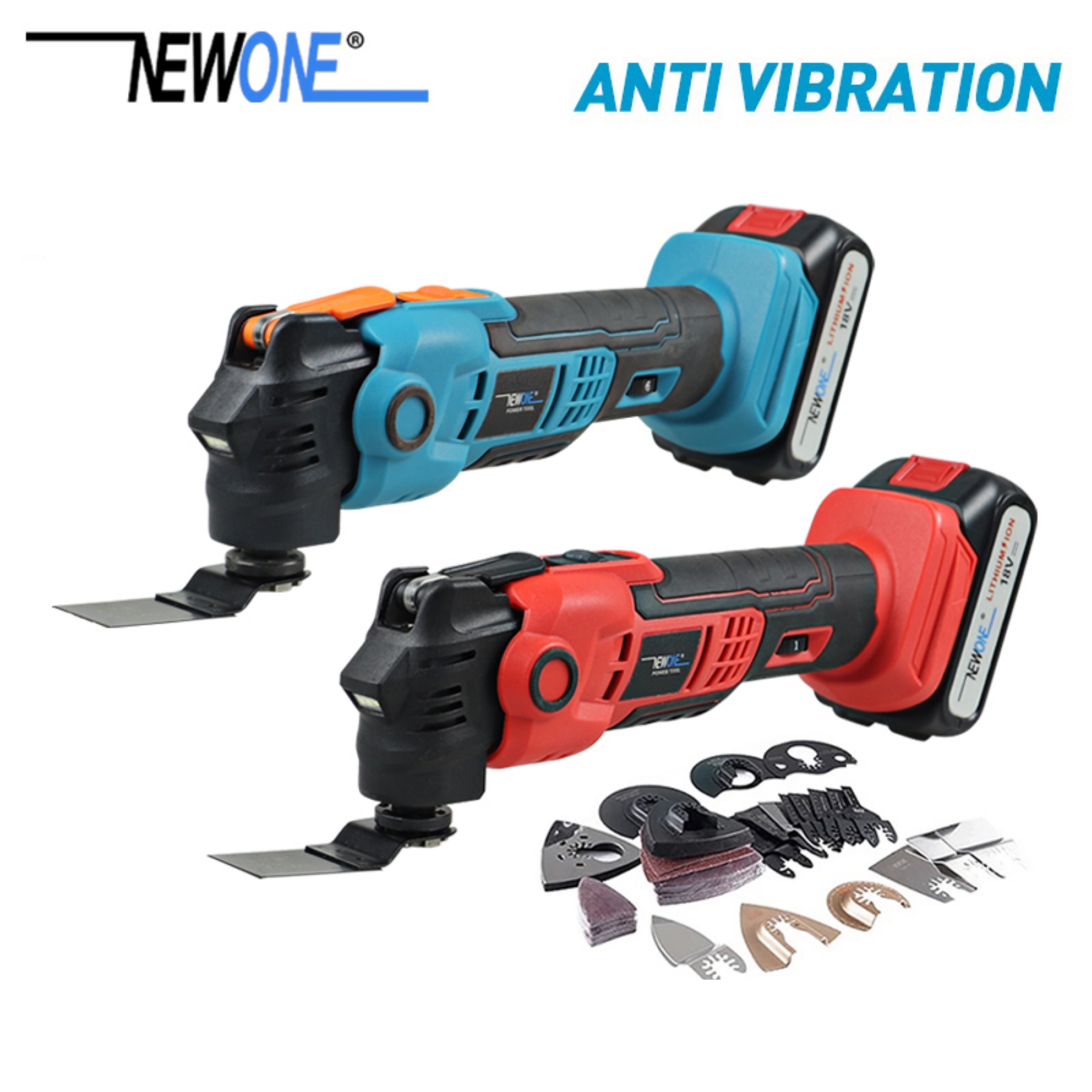 מולטיטול רב-תכליתי נטען תואם מקיטה Newone Cordless 18V עם חיבור מהיר ורטט נמוך 