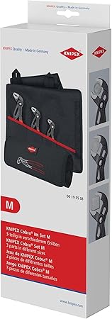 סט 3 צבתות קוברה של Knipex Cobra בנרתיק בד מהודר