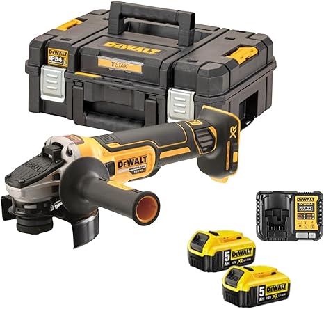 סט משחזת זווית דיוולט Dewalt DCG405P2 18V 125mm