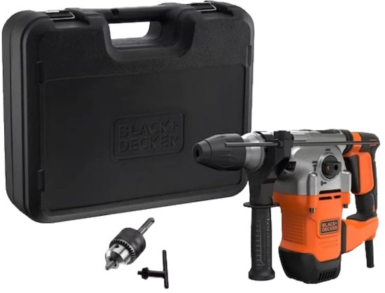 פטישון חשמלי + ארגז נשיאה ואביזרים Black+Decker BEHS03K-QS 1250W SDS-Plus
