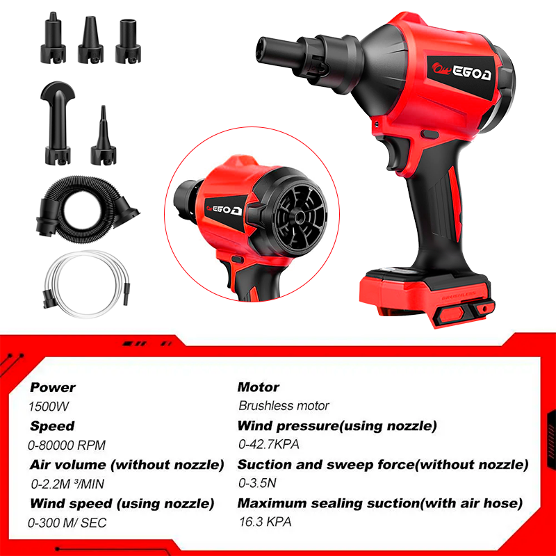 מיני מפוח אבק אלחוטי תואם מילווקי EGOD 1500W