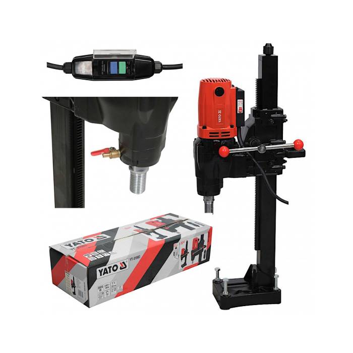 מקדחת כוס יהלום 12" לבטון יאטו YATO YT-81983 2800W כולל חצובה