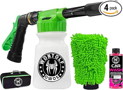 ערכת שטיפת רכב עם תותח קצף Wontolf – כל מה שצריך לשטיפה מושלמת בבית!  