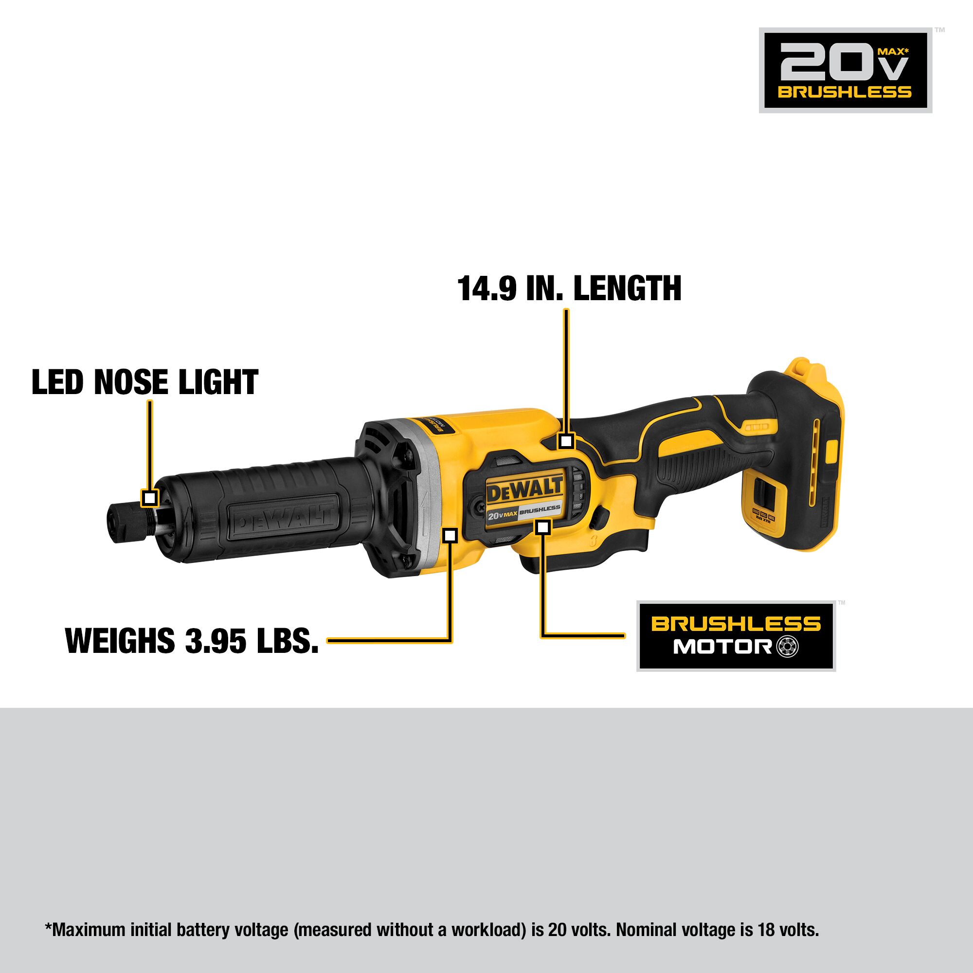 משחזת ציר נטענת דיוולט DEWALT 20V DCG426B