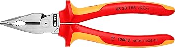 פלאייר שפיץ פטנטי קניפק מבודד Knipex – Needle-Nose Combination Pliers-1000V Insulated (0828185US)