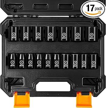 סט בוקסות איכותי המכיל 17 גדלים שונים 8 עד 24 מ"מ BOEN 1/2"