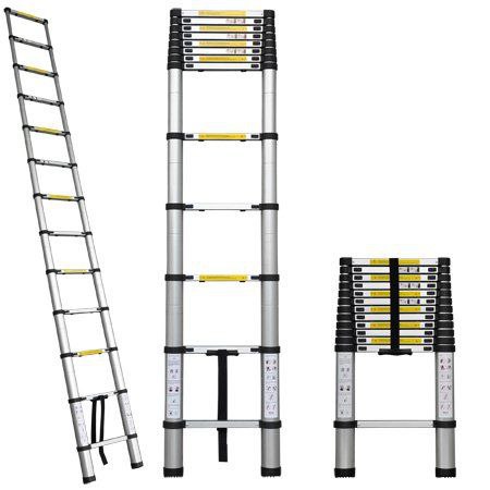 סולם אלומיניום טלסקופי 3.8m יחיד מבית TELESCOPIC