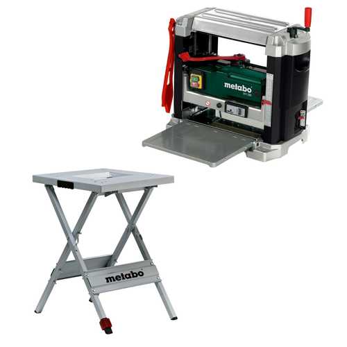 מקצוע קוביה עץ שולחני חד-צד מקצועי חשמלי 330 מ"מ DH330 1800W + סטנד Metabo