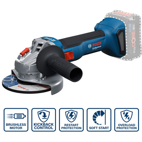 גוף משחזת זווית ברשלס "5 – 125 מ"מ Bosch GWS18V-8