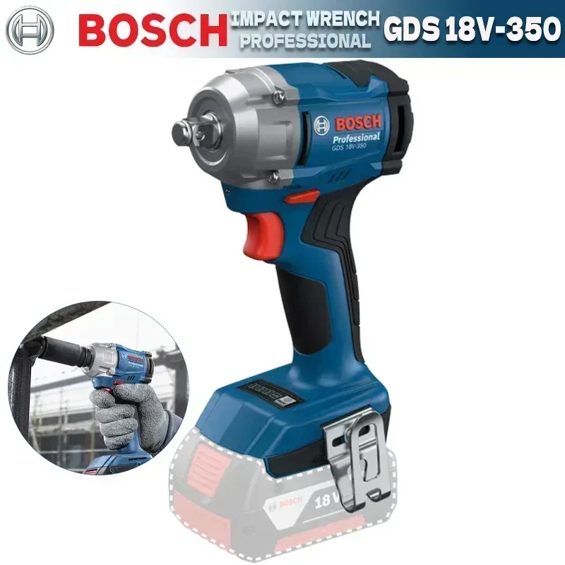 מפתח רטיטה נייד בוש BOSCH GDS 18V-350 עם 350Nm הינע ½ אינץ