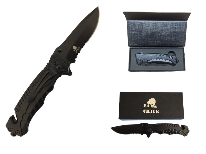 סכין טקטית מתקפלת מפלדה מחוזקת BADCHICK