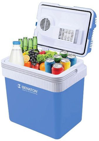 צידנית חשמלית לרכב 12/24V בגודל 25 ליטר Benaton צבע אפור