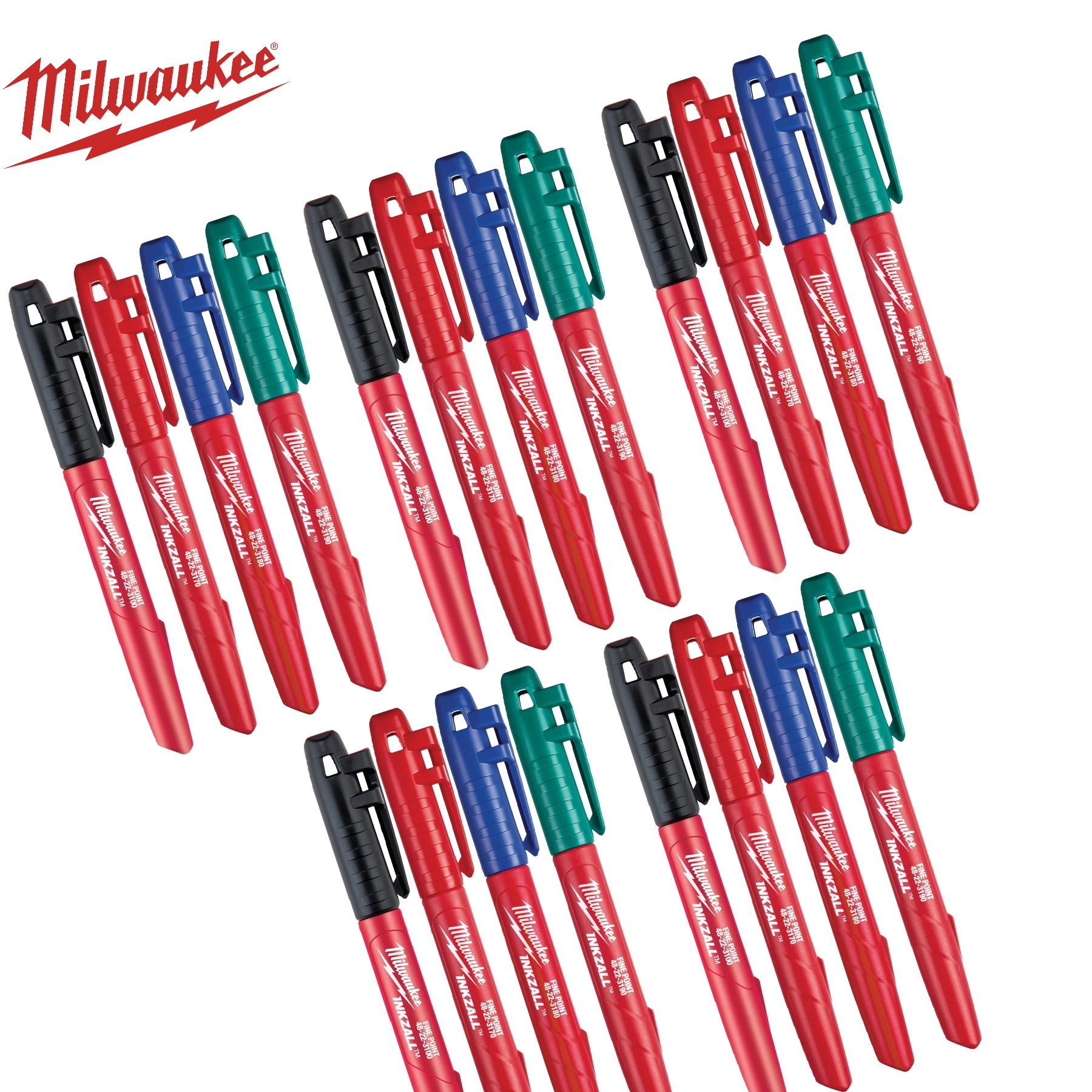 מארז 20 טושים סימון מבית Milwaukee