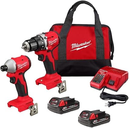 סט מברגות מילווקי קומפקטיות – Milwaukee 3692-22CT M18 Compact Brushless 2-Tool Combo Kit