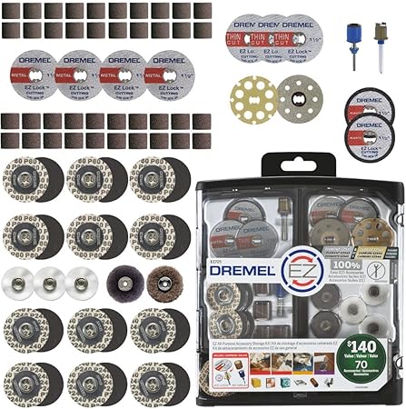 ערכת אביזרים Dremel EZ725 – סט 70 חלקים לכלי עבודה רוטורי (דרמל) עם מערכת DREMEL EZ Lock