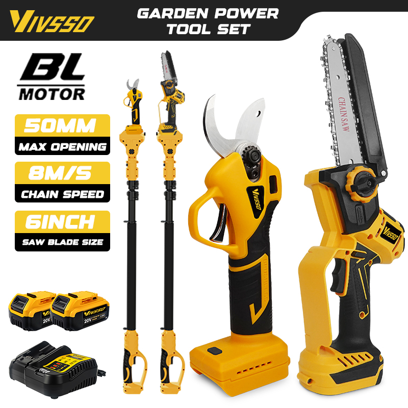סט מסור שרשרת טלסקופי  VIVSSO 18V for DeWalt