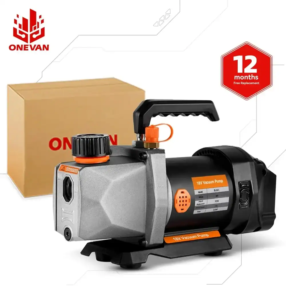 משאבת ואקום למערכות קירור ואקלים – ONEVAN 1/2HP 7CFM תואמת סוללות Makita 18V
