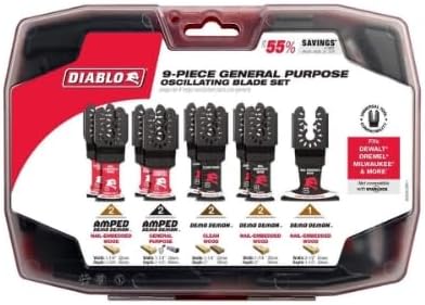 סט 9 להבים סופר פרימיום למולטיטול מבית דיאבלו Diablo DOU9S 9 pc Universal Fit