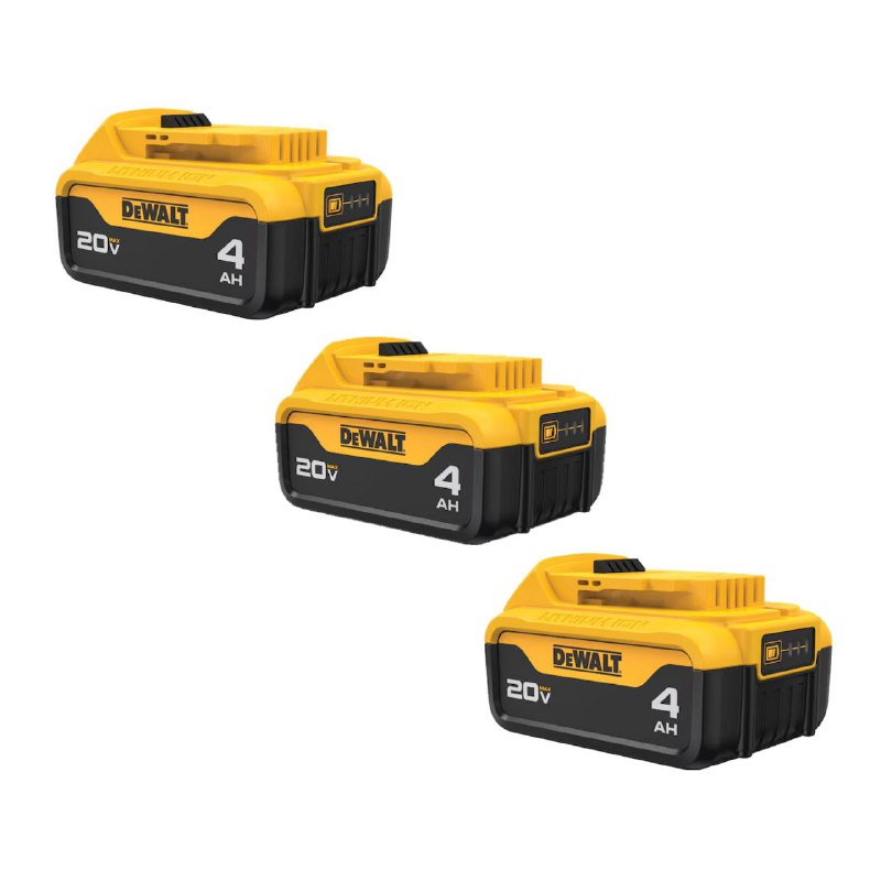 סט 3 סוללות דיוולט Dewalt 4.0AH DCB204