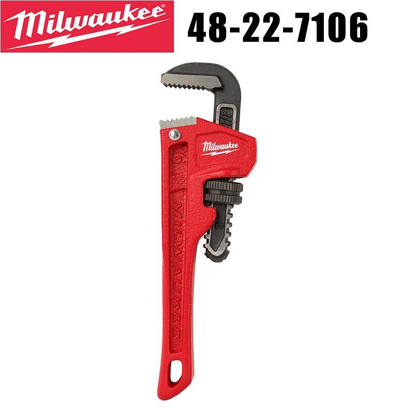 מפתח צינורות מילווקי Milwaukee 48-22-7106 עשוי מפלדה 152 מ”מ (6 אינץ’) – דגם OVERBITE JAW, גוף בלבד