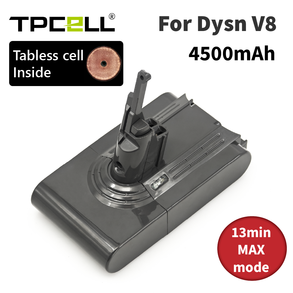 סוללה תואמת דייסון מבית טיפיסל TPCELL 4500mAh for Dyson V8 Absolute
