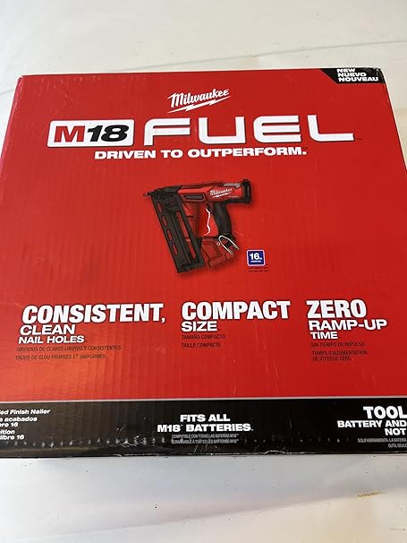 אקדח מסמרים פיניש מילווקי נייד M18 16-Gauge Angled Finish Nailer 2841-20 (Tool-Only)