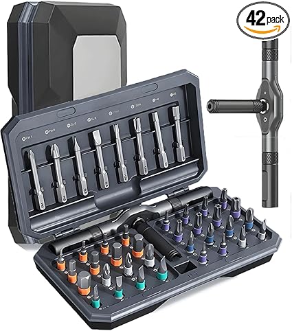 סט מברג מומנט T מתפרק Ratchet מגנטי 42 ב-1 דגם FUDUOA  