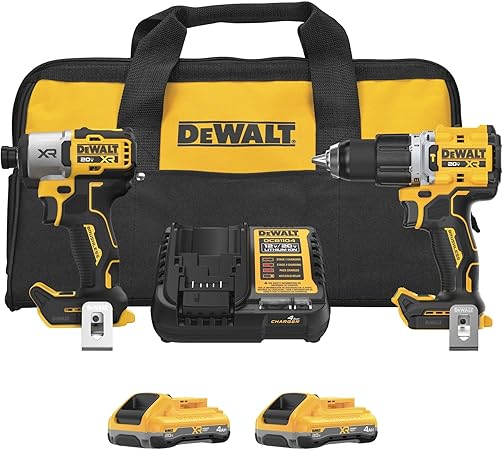 ערכת קומבו מברגות מקצועית עם סוללות טאבלס – DEWALT 20V DCK250QQ2