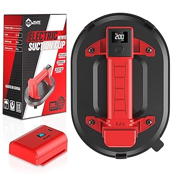 ונטוזה נטענת להרמת אריחים וזכוכית – Electric Vacuum Suction Cup 200kg עם תצוגה דיגיטלית