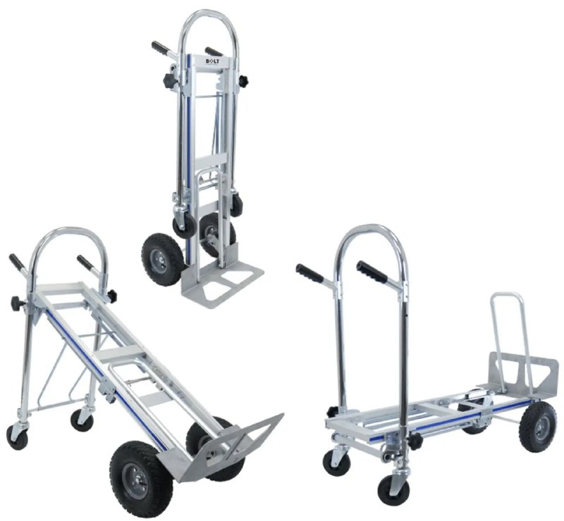 עגלת משא מאלומיניום מקצועית מתקפלת ל-3 מצבים עד 350 ק"ג Bolt FT3504