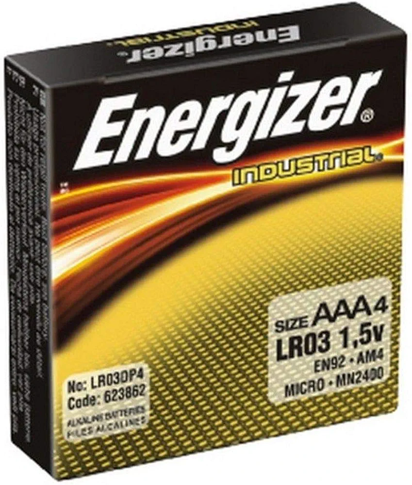 מארז 144 סוללות AAA אלקליין תעשייתיות תוצרת ארה"ב דגם EN92 של חברת Energizer