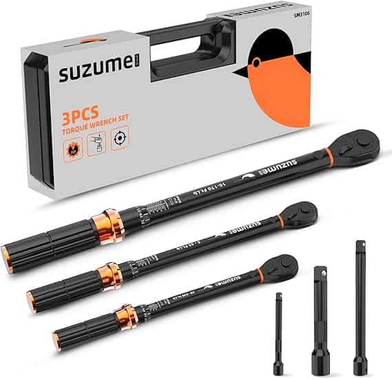 סט 3 ידיות טורק ראטצ'ט SUZUME 1/4 & 3/8 & 1/2-Inch