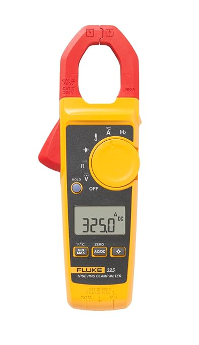 מד צבת זרם דיגיטלית פלוק דגם Fluke 325 True RMS כולל תרמוקפל K, זוג פרובים, סוללות ונרתיק