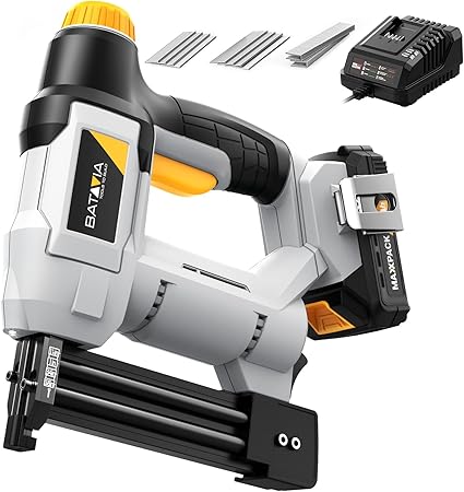 סט אקדח מסמרים וסיכות נטען BATAVIA 20V Brad Nailer & Stapler