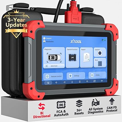 סורק אבחון דו-כיווני OBD2 מקצועי – XTOOL D7 Bidirectional OBD2 Scanner