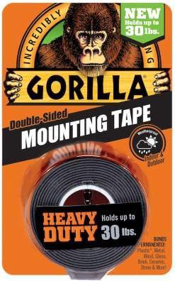 דבק דו צדדי Gorilla Mounting Tape מבית גורילה 2.52X152 ס"מ בצבע שחור