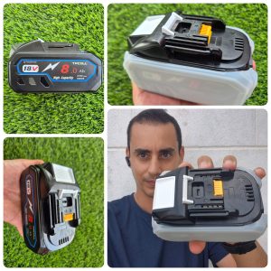 סוללת טאבלס אולטרא פרימיום עבור מקיטה TPCELL PRO TABLESS 8.0Ah 18V עם תוספת טעינת TYPE-C 100W