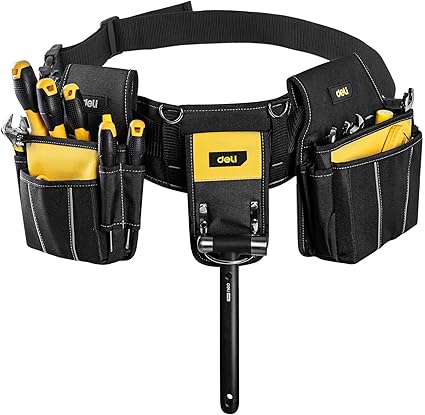חגורת כלים מקצועית – 22 כיסים DELI🔩 🧰