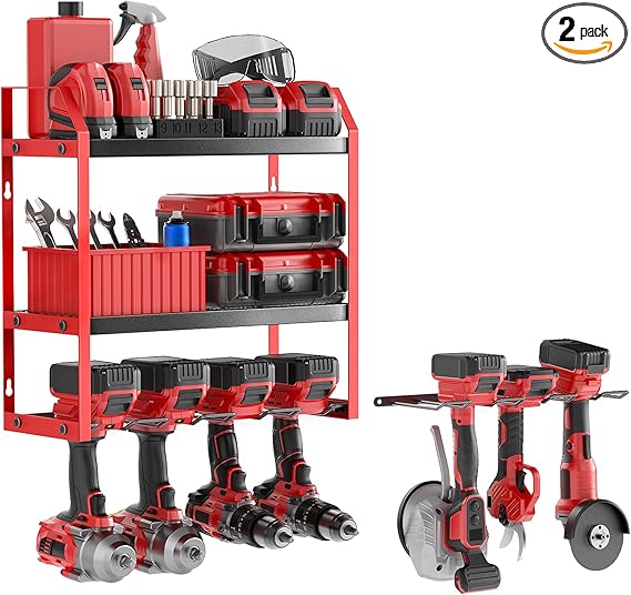 ארגונית קיר לכלי עבודה חשמליים עם מחזיק מברגות נוסף דגם Ferreteriai