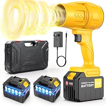 מפוח עלים נטען Lemolifys עם 2 סוללות 6.0Ah