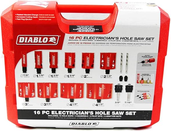 סט מסורי כוס בי-מטאל 16 חלקים DHS16SEL Diablo Tools